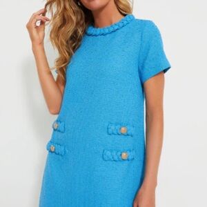 Tuckernuck Capri Blue Jackie Tweed Mini Dress